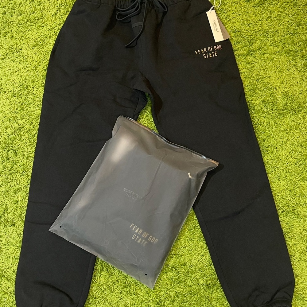 Fear of God State Essentials Black Fleece Sweatpants brand new with bag and tags